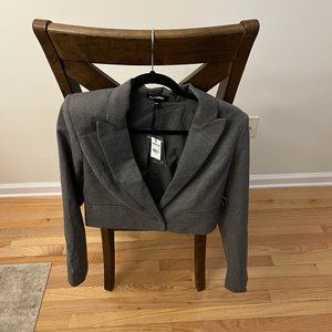 Express one button cropped blazer
